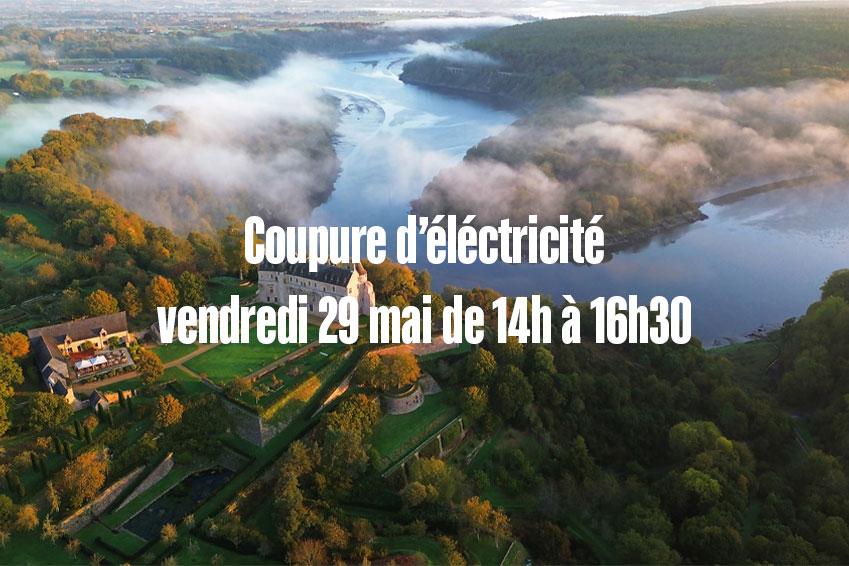 Coupure d'éléctricité vendredi 29 mai de 14h à 16h30